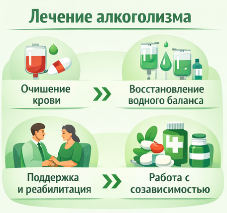 лечение алкоголизма в Камбарке этапы